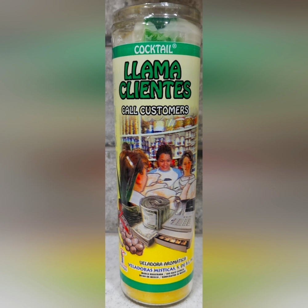 Call Customers (Llama Clientes) Fixed Business Money Spell Candle - 2 for $20